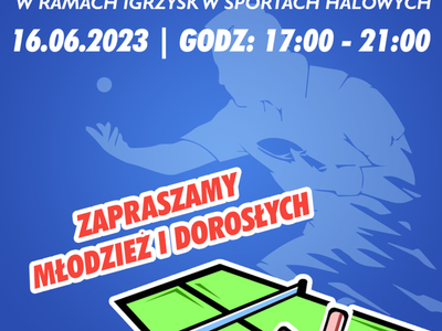 Zapraszamy na Turniej Tenisa Stołowego