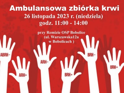 Ambulansowa zbiórka krwi.