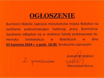 Spotkanie podsumowujące pracę Burmistrza