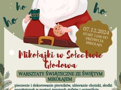 Mikołajkach w Sołectwie Głodowa połączonych z Warsztatami Świątecznymi ze Świętym Mikołajem"