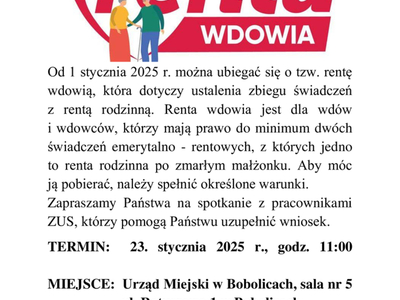 Renta wdowia - spotkanie z Pracownikami ZUS