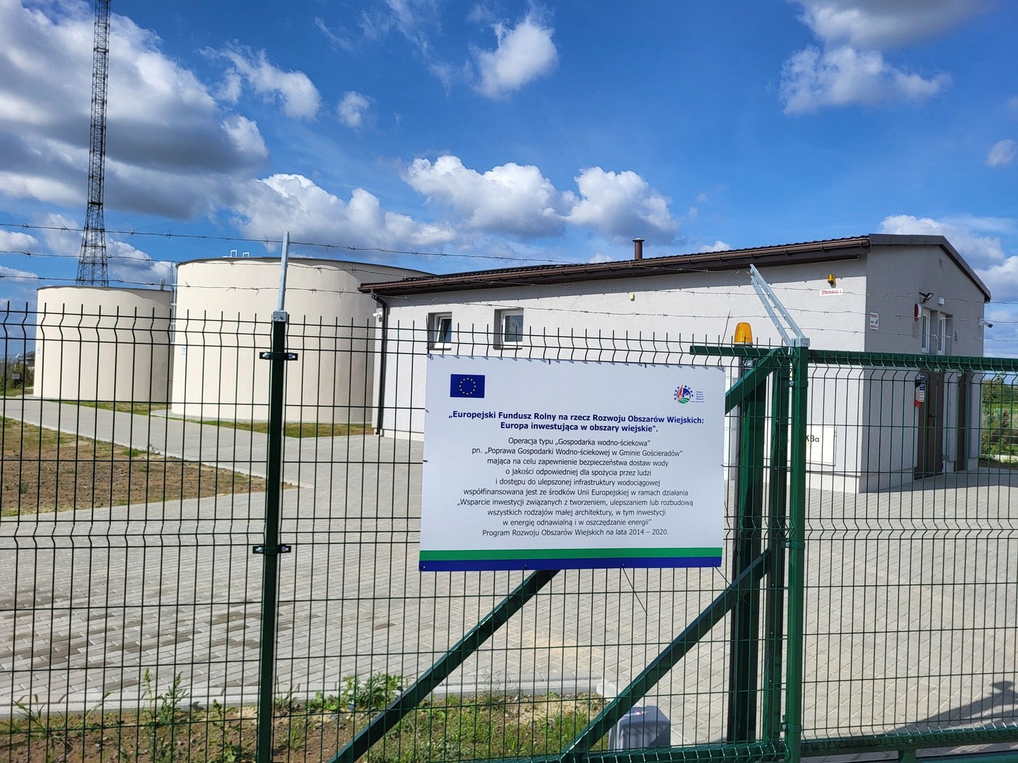 Widok placu ujęcia wody w Aleksandrowie