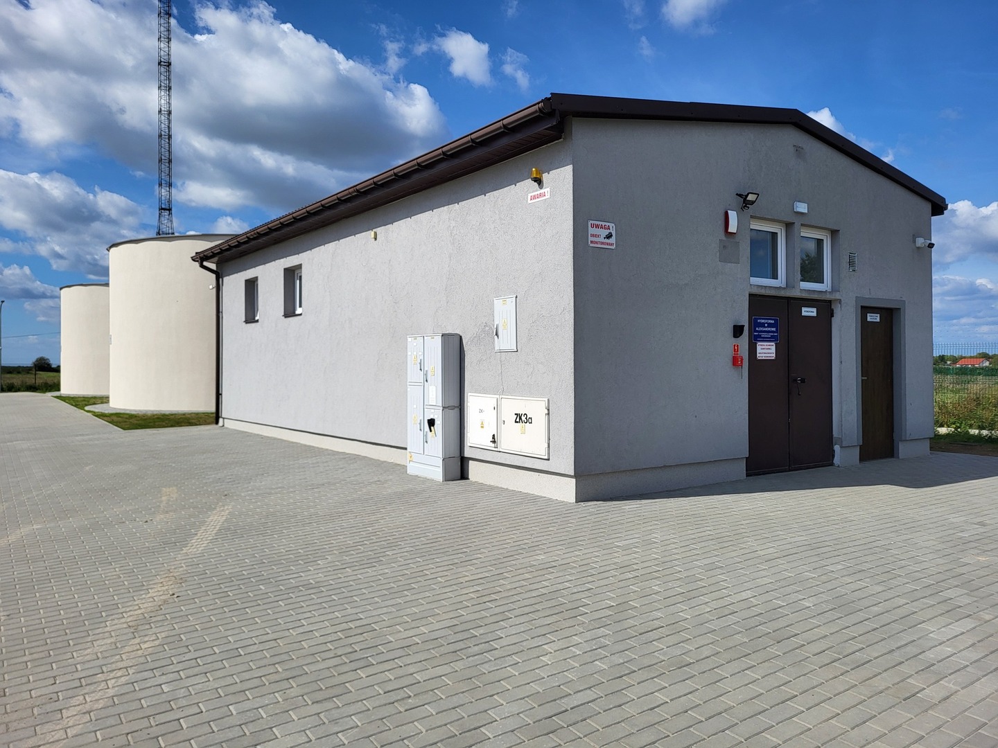 Widok placu ujęcia wody w Aleksandrowie