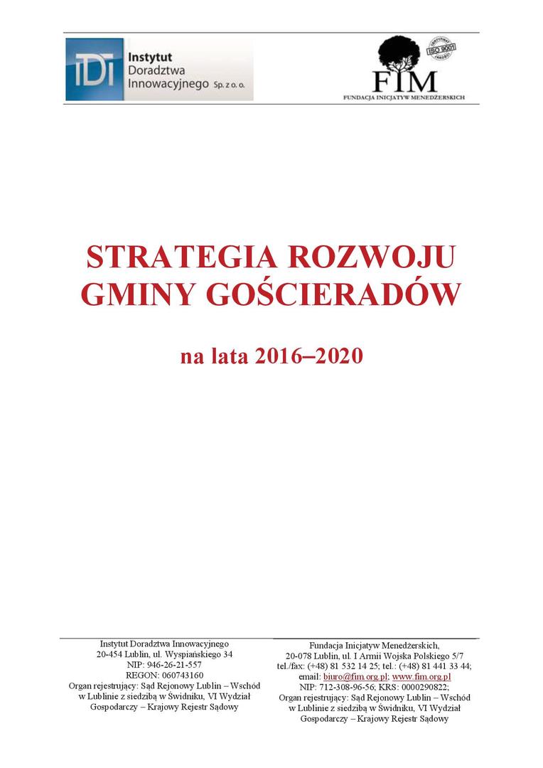 Strategia rozwoju Gminy Gościeradów na lata 20162020 [1240x1754]
