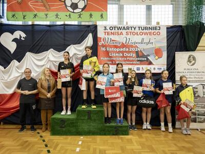 Zdjęcie z wyników 3. Otwartego Turnieju Tenisa Stołowego „Mamy Niepodległą”