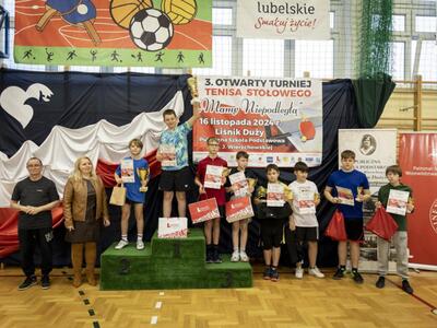 Zdjęcie z wyników 3. Otwartego Turnieju Tenisa Stołowego „Mamy Niepodległą”