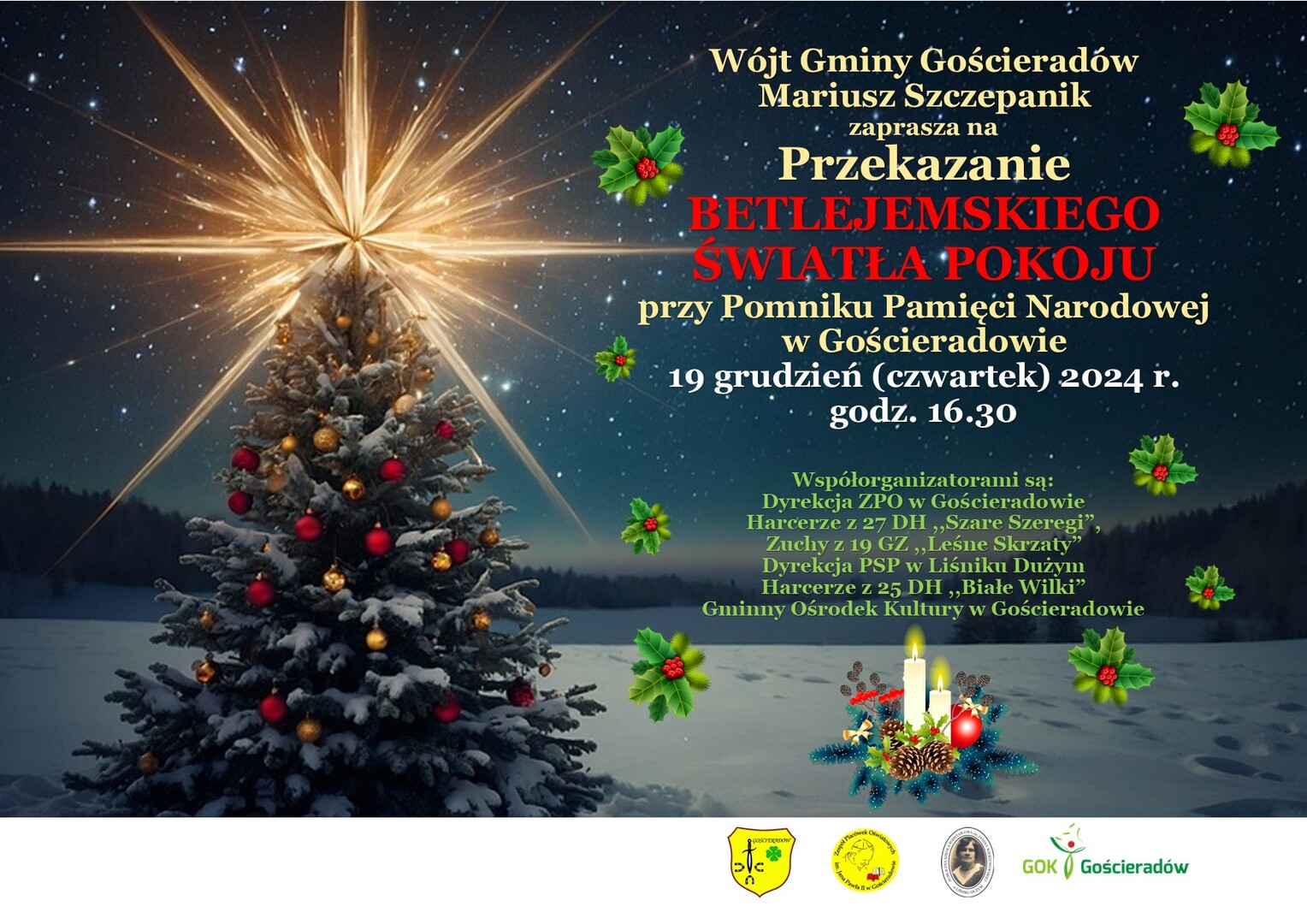Zdjęcie choinki w zimę