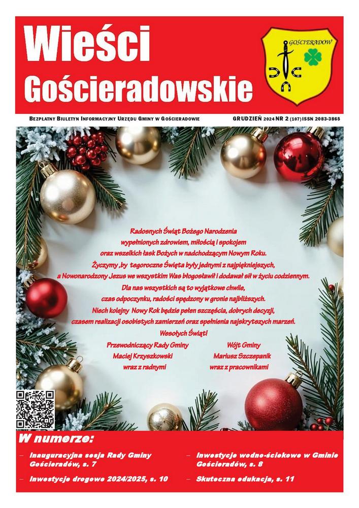 Strona tytułowa Wiesci Gościeradowski nr 2 2024