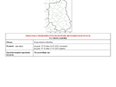Zdjęcie prognozy niebezpiecznych zjawisk meteorologicznych
