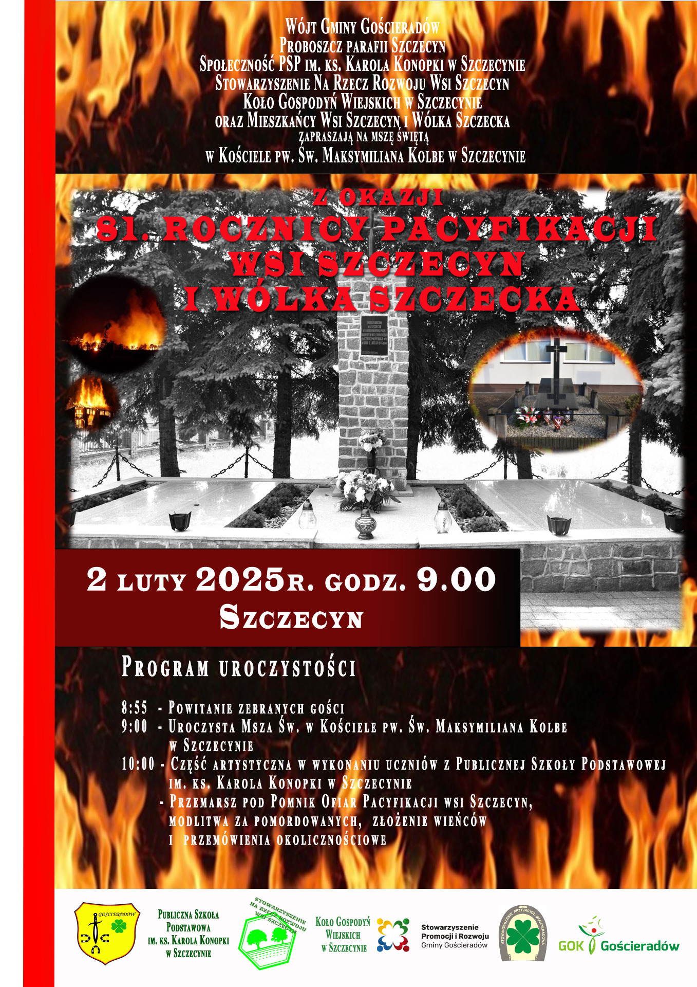 Zdjęcie plakatu dotyczącego Rocznicy Pacyfikacji