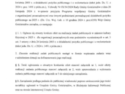 Zdjęcie zarządzenia nr 49