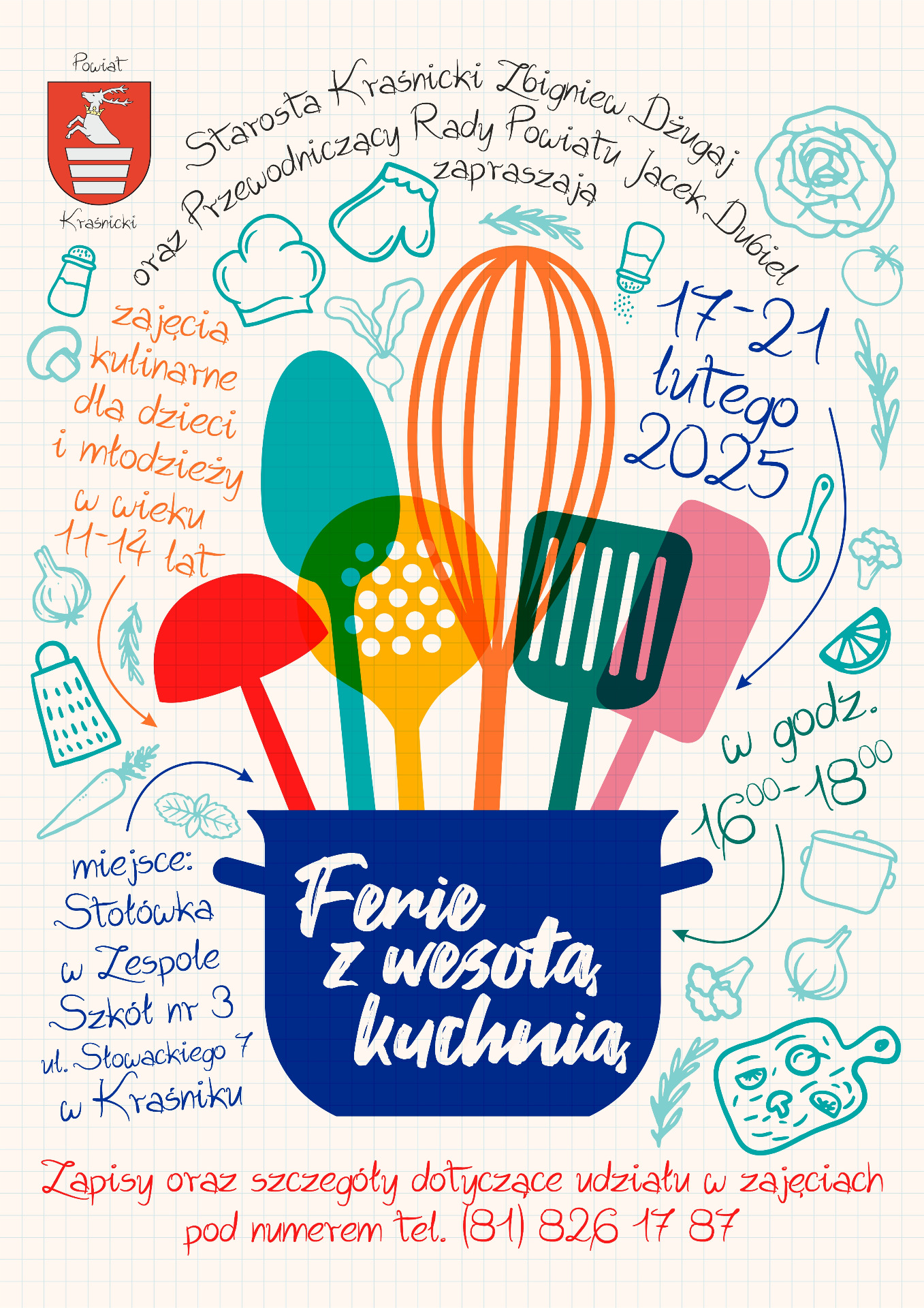 Zdjęcie plakatu z akcesoriami kuchennymi
