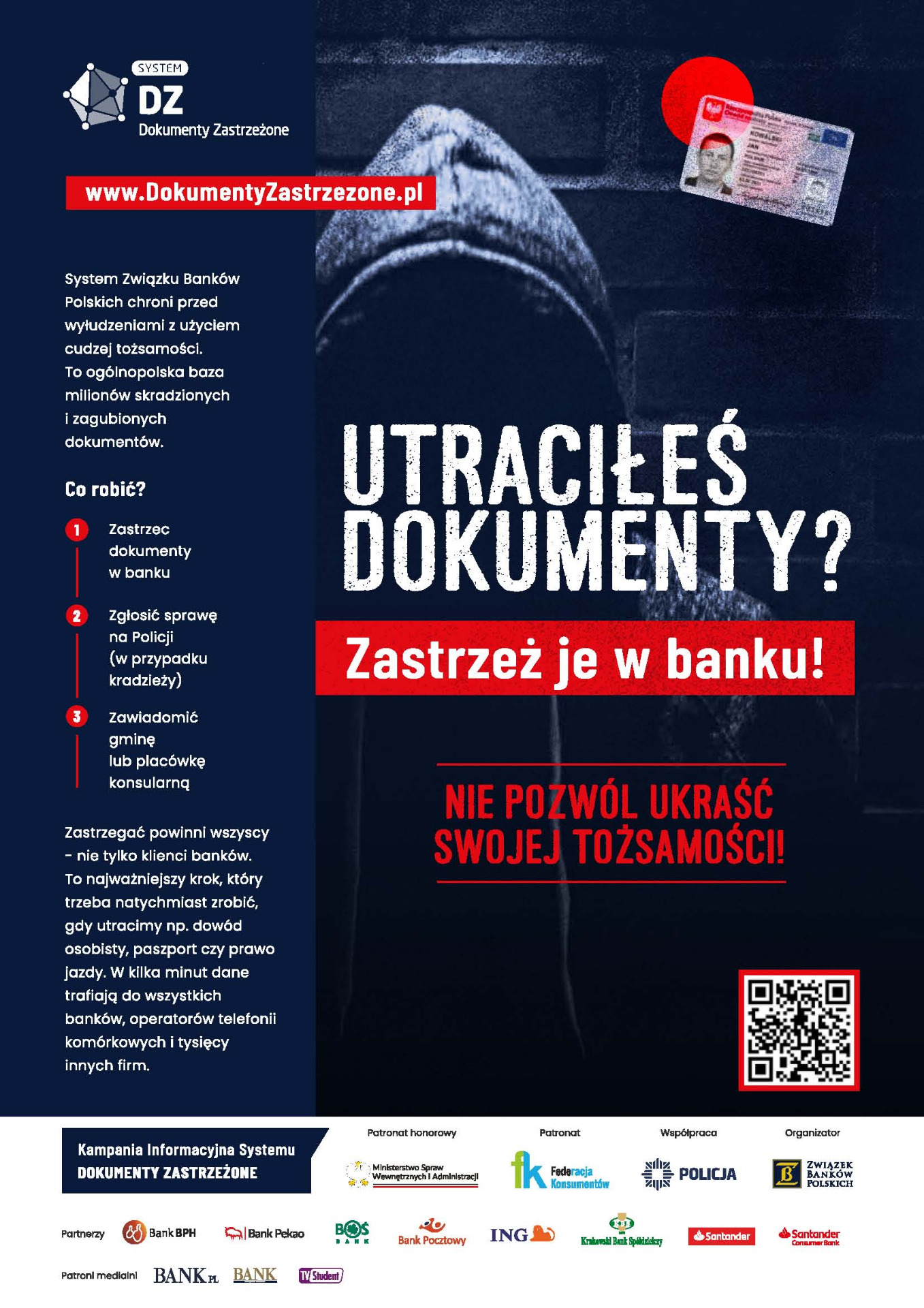 Zdjęcie plakatu dotyczacego Kampanii informacyjnej Systemu DOKUMENTY ZASTRZEŻONE