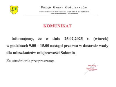 Grafika przedstawiajaca treść komunikatu