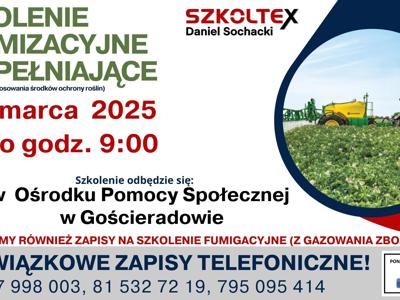 Plakat zawierający informacje o szkoleniu