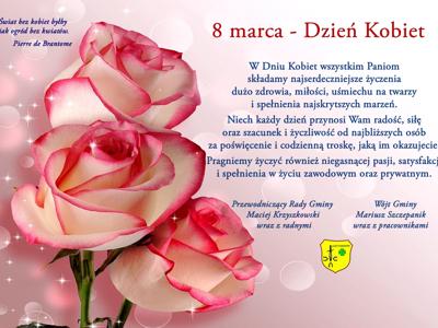 Zdjęcie róż z życzeniami