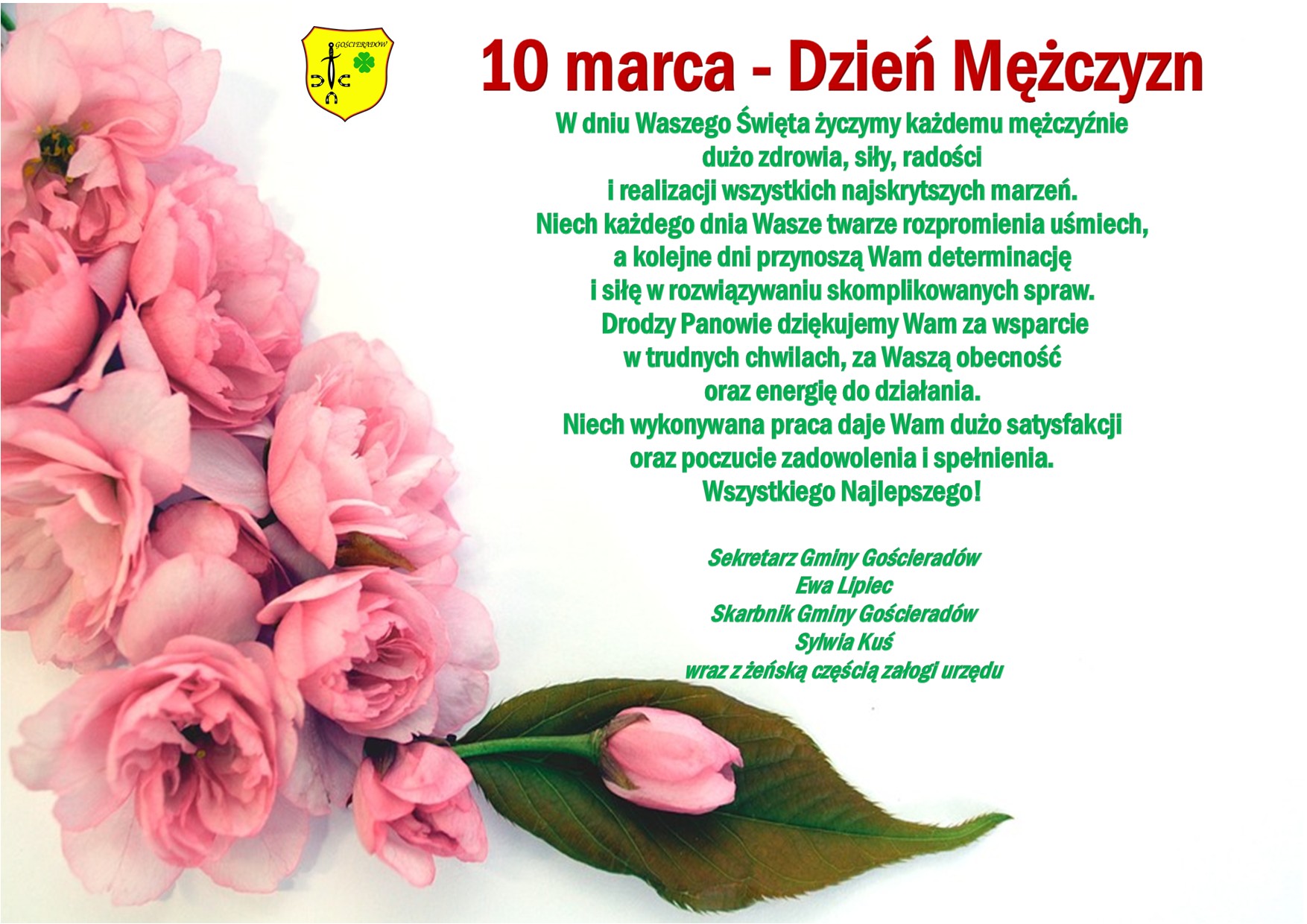 Zdjęcie róż z życzeniami