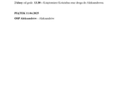 Zdjęcie harmonogramu sprzątania