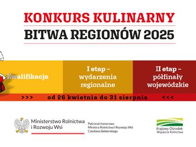 Zdjecie plakatu dotyczacego konkursu kulinarny "Bitwa Regionów" 2025