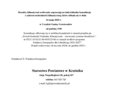 Zdjęcie zaproszenia punktu mobilnego Gmina Gościeradów
