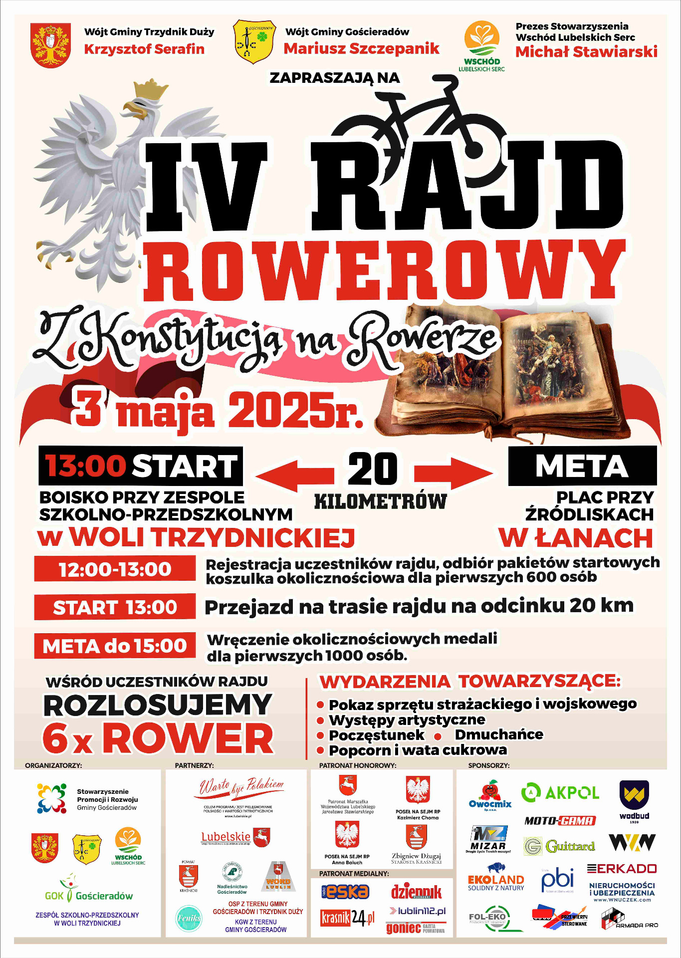 Zdjęcie plakatu IV Rajdu Rowerowego Z Konstytucją na rowerze