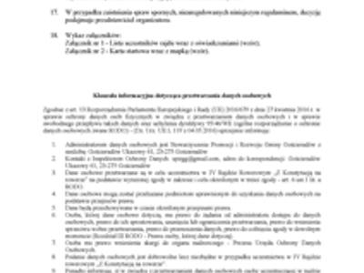 Zdjęcie regulaminu rajdu rowerowego