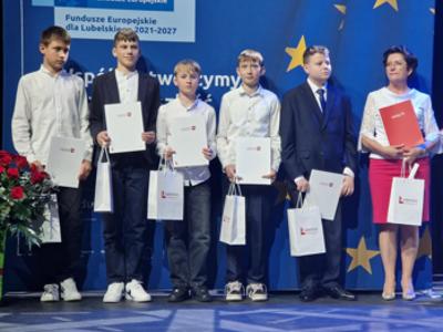Zdjęcie z uroczystej gali rozdania stypendii Marszałka Województwa Lubelskiego