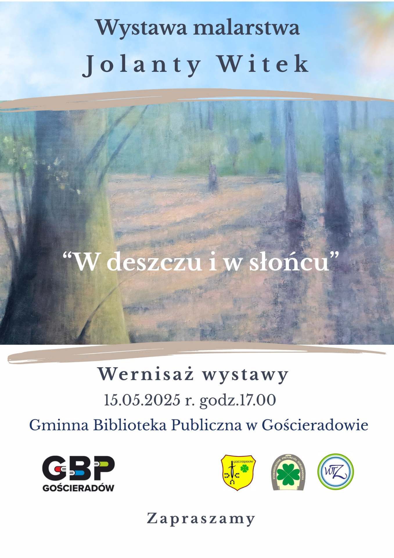 Zdjęcie plakatu - zaproszenia na wystawę Jolanty Witek 