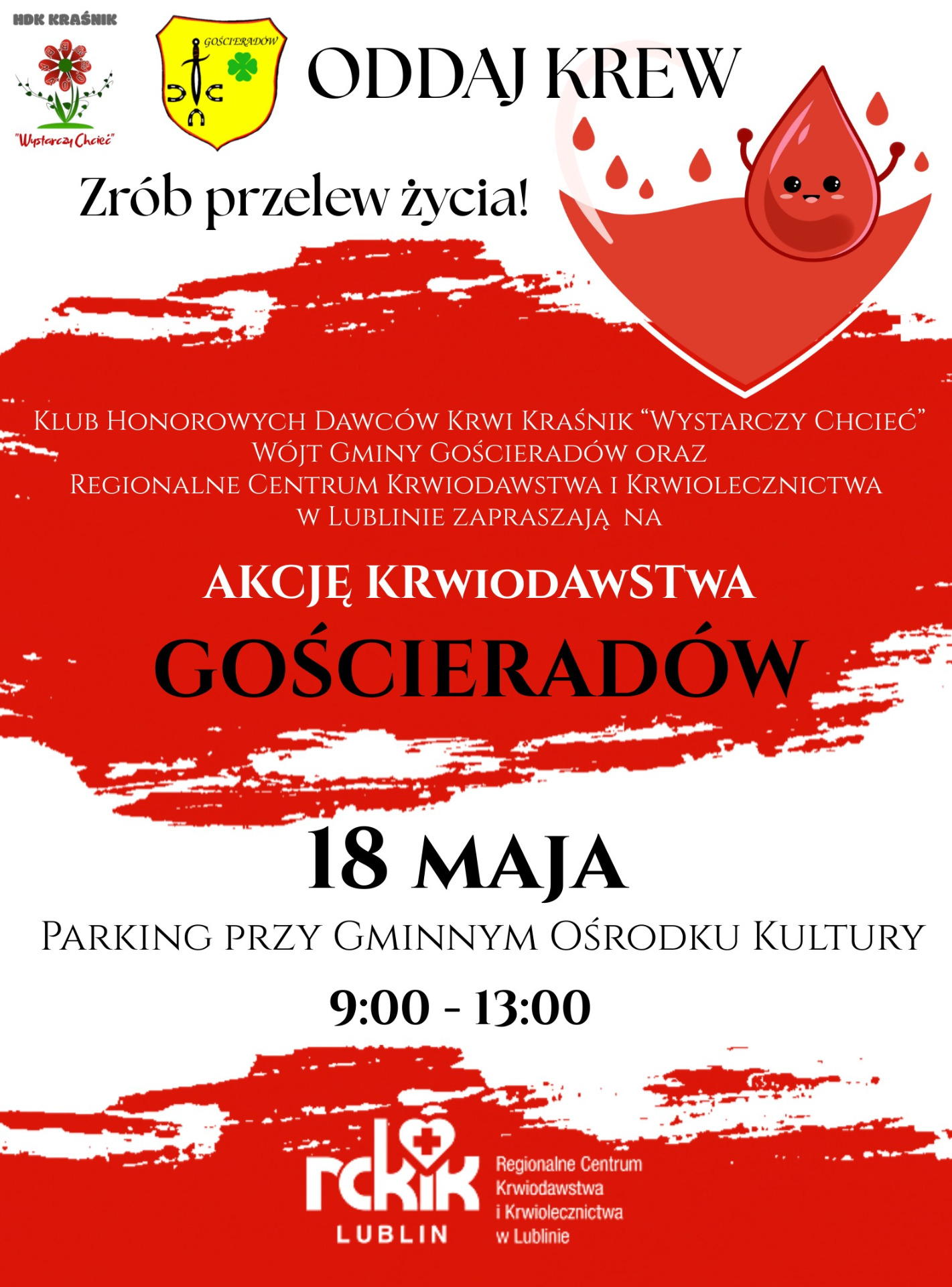 Zdjęcie plakatu Akcji Krwiodawstwa 18.05.25 r.