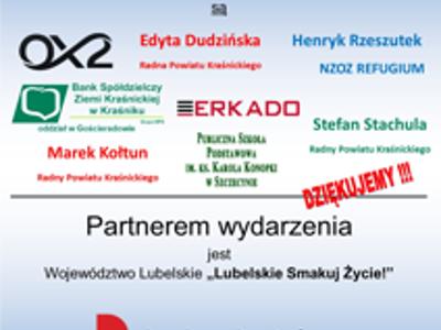 Zdjęcie plakatu ze sponsorami wydarzenia 