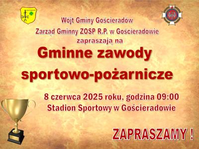 Zdjecie plakatu gminnych zawodów sportowo - pożarniczych