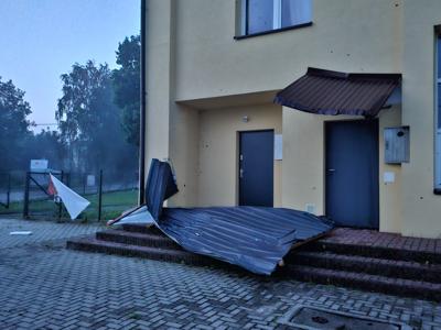 Zdjęcie skutków burzy w miejscowości Szczecyn