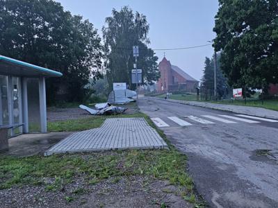 Zdjęcie skutków burzy w miejscowości Szczecyn