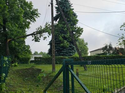 Zdjęcie skutków burzy w miejscowości Szczecyn