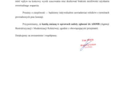 Zdjęcie komunikatu
