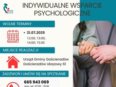 Zdjęcie plakatu z dłońmi dotyczącego wsparcia psychologicznego