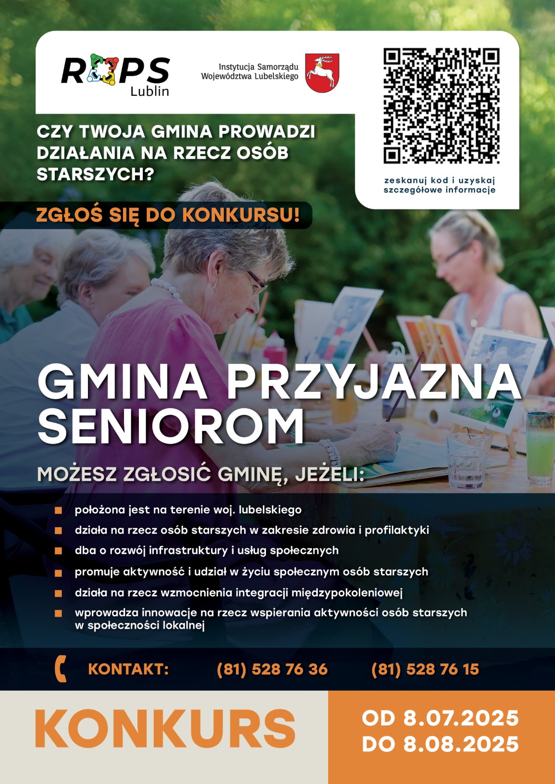 Plakat informujący o konkursie