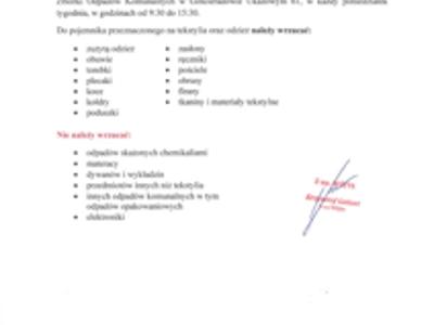 Obraz/skan dokumentu zawierającego treść informacji