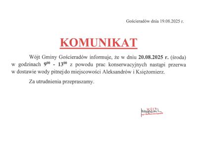 Zdjęcie komunikatu
