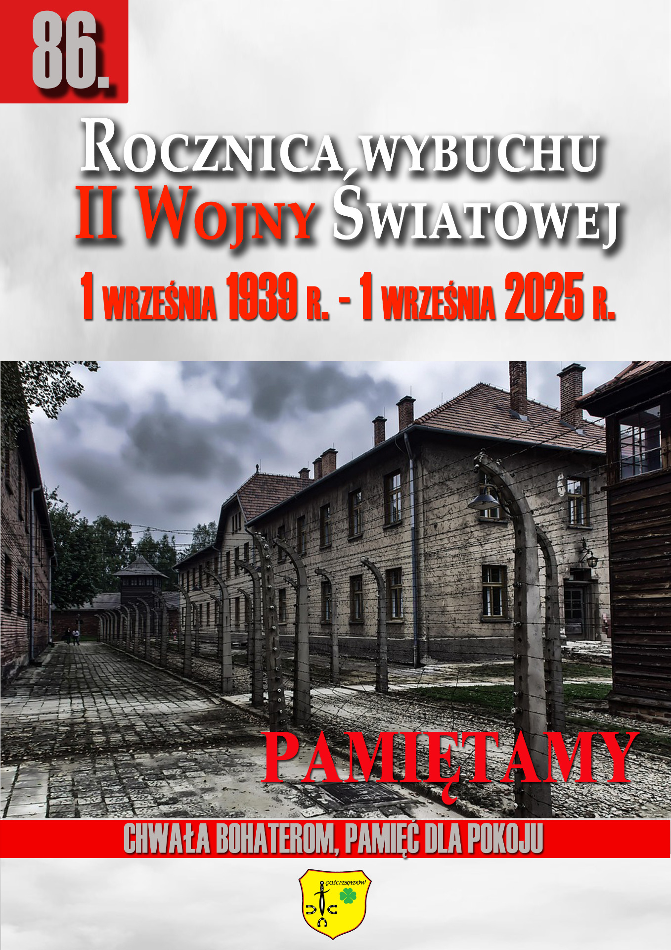 Zdjęcie plakatu dotyczącego wybuchu II Wojny Światowej