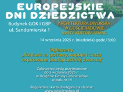 Zdjęcie plakatu konkursu Europejskich Dni Dzedzictwa