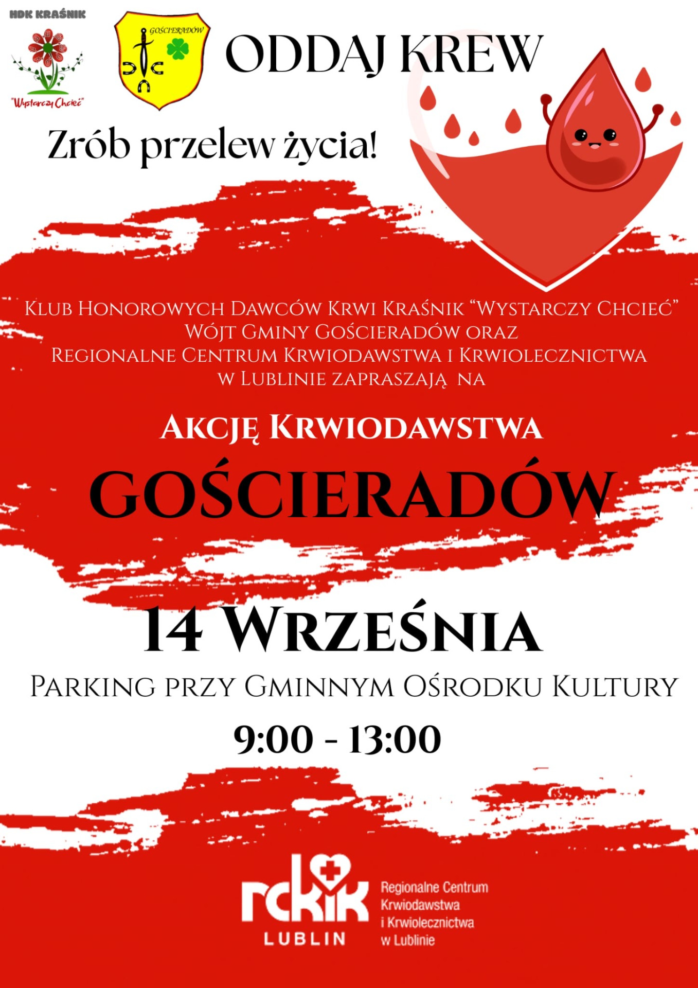 Zdjęcie plakatu akcji krwiodawstwa