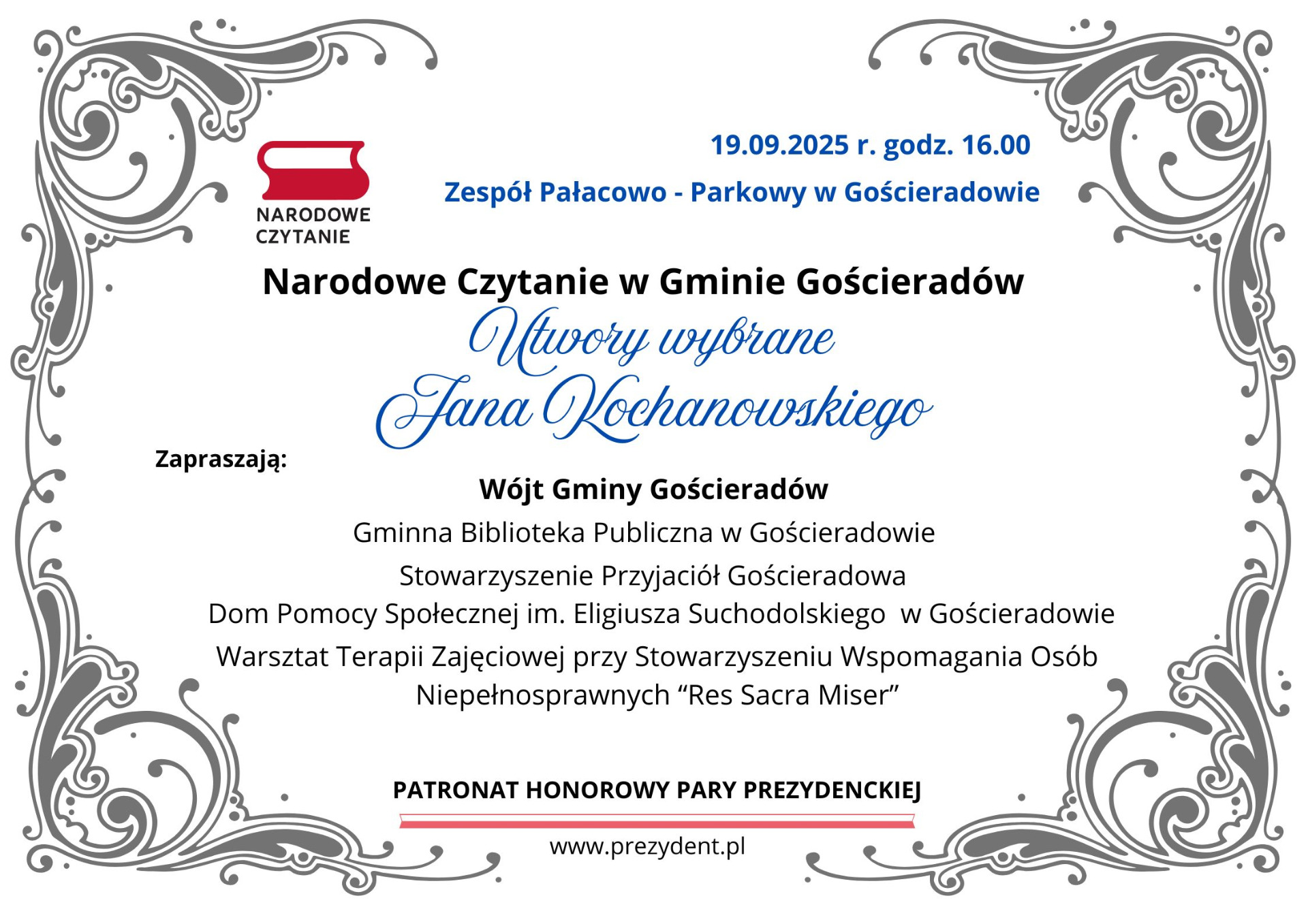 Zdjęcie plakatu Narodowego Czytania