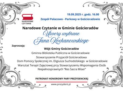 Zdjęcie plakatu Narodowego Czytania