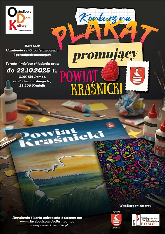 Zdjęcie plakatu konkursu promującego powiat kraśnicki