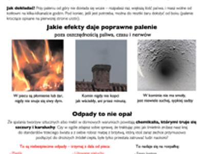 Zdjęcie ulotki dotyczącej ogrzewania