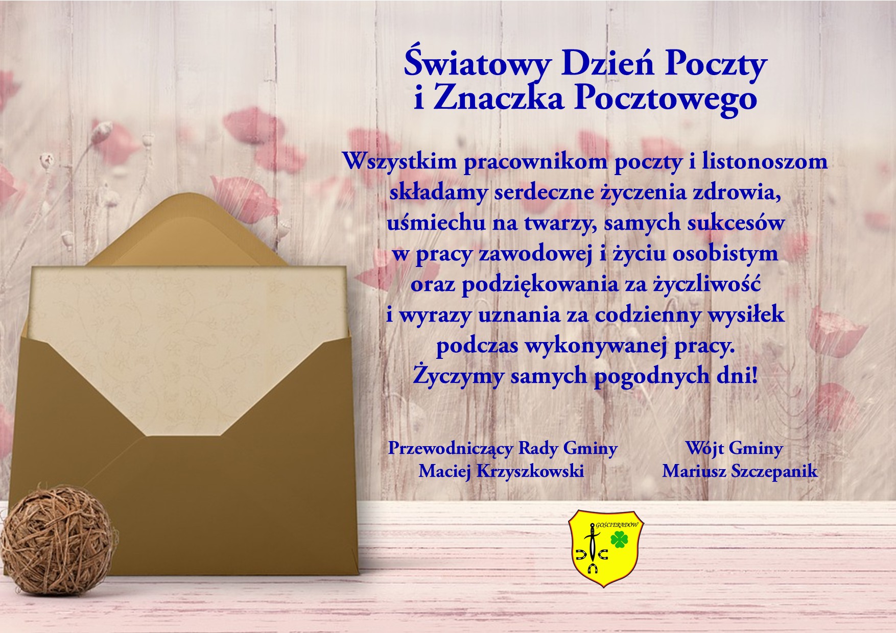 Zdjęcie koperty z życzeniami