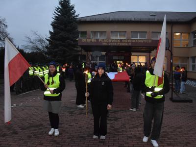 Zdjęcie z Marszu dla Niepodległej w gminie Gościeradów