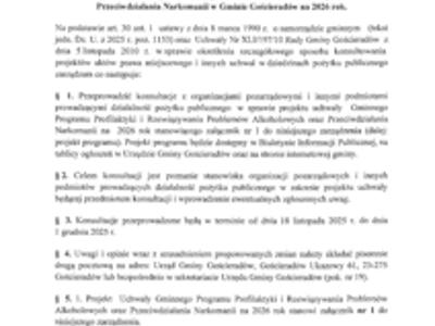 Zdjęcie zarządzenia