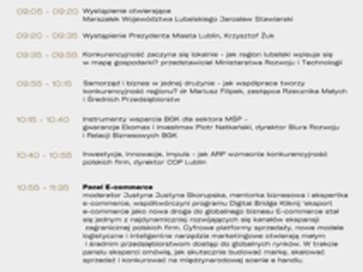 Zdjęcie programu konferencji ,,Konkurencyjne Lubelskie"
